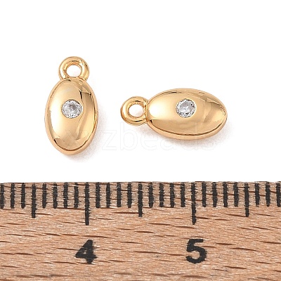 SHEGRACE Brass Micro Pave Clear Cubic Zirconia Charms XGRQ7H210-958G-1