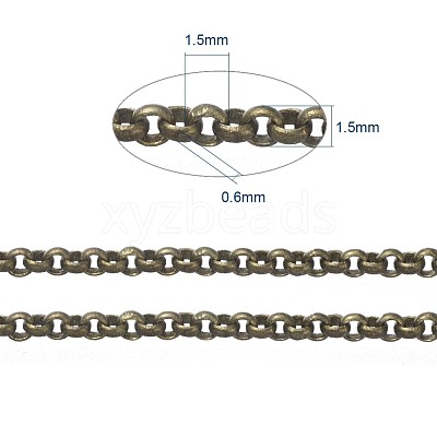 Brass Rolo Chains X-CHC-S008-002H-AB-1