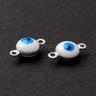 Brass Enamel Connector Charms KK-K263-03-1
