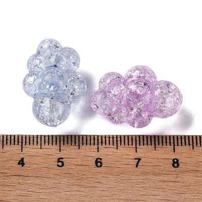 Crackle Transparent Acrylic Beads OACR-G033-05E-1