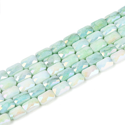 Anti-Tarnish Electroplate Glass Beads Strands GLAA-T025-29B-1