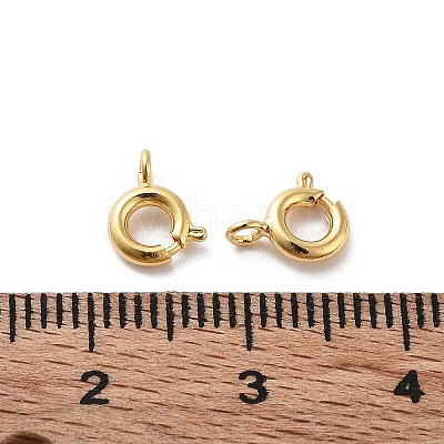Brass Spring Ring Clasps KK-G479-01A-G-1