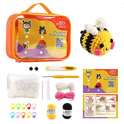 DIY Bee Knitting Kits DOLL-PW0016-01D-1