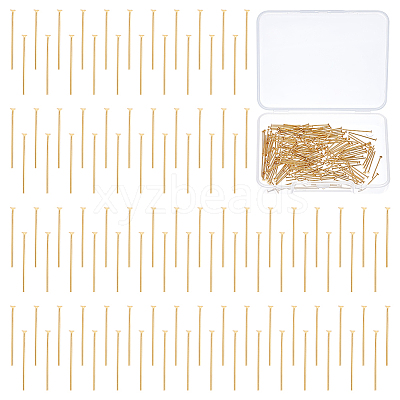 200Pcs 304 Stainless Steel Flat Head Pins STAS-UN0058-92A-G-1