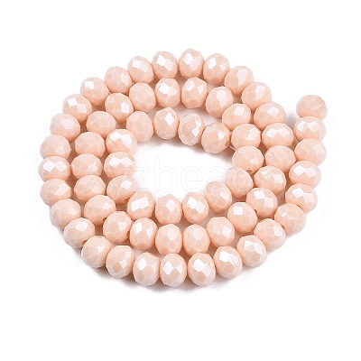 Electroplate Glass Beads Strands EGLA-A044-P8mm-A05-1
