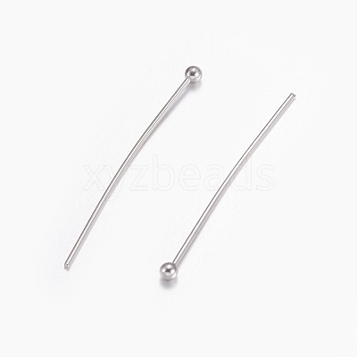 Tarnish Resistant 304 Stainless Steel Ball Head Pins S-STAS-O105-04-0.6x25-1