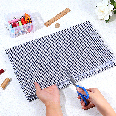 Tartan Cotton Fiber Fabric DIY-WH0504-685D-1