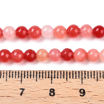 Dyed Natural White Jade Beads Strands G-T140-4mm-A12-1