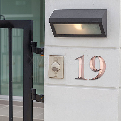 10Pcs 10 Styles 3D Digits ABS Plastic Room Number Plaque FIND-GL0001-47-1