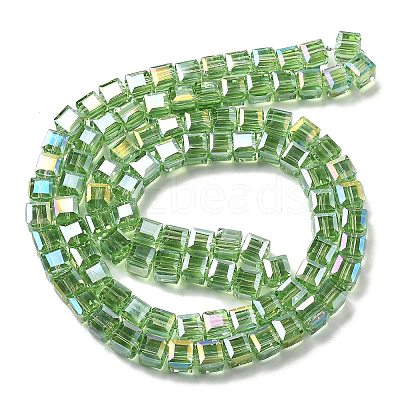 Electroplate Glass Beads Strands EGLA-H108-01A-AB03-1