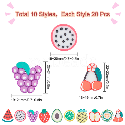 Handmade Polymer Clay Cabochons CLAY-SC0001-07-1