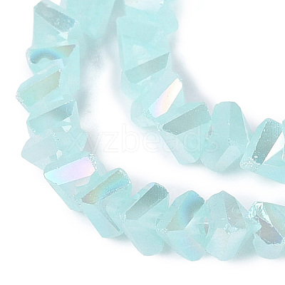 Electroplate Imitation Jade Glass Beads Strands EGLA-Q139-01A-B05-1