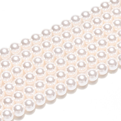 Baking Paint Pearlized Glass Pearl Bead Strands HY-N002-3mm-A11-1