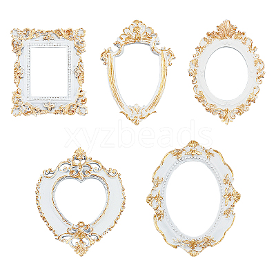 5Pcs 5 Style Resin Picture Frame AJEW-FG0002-34-1