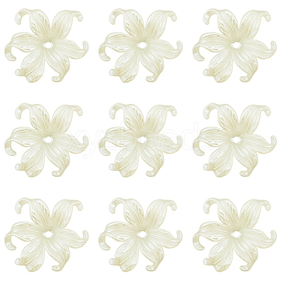 80Pcs Opaque Acrylic Bead Caps OACR-PA0001-21-1