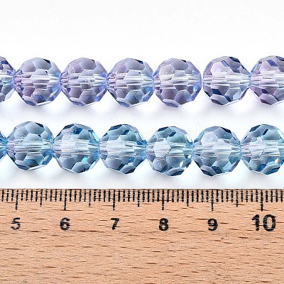 Baking Paint Transparent Glass Beads Strands DGLA-A035-T10mm-A06-1