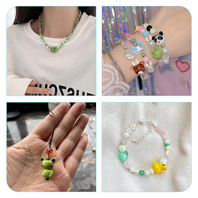 24Pcs 12 Style Handmade Bumpy Lampwork Beads Strands LAMP-KS0001-03-1