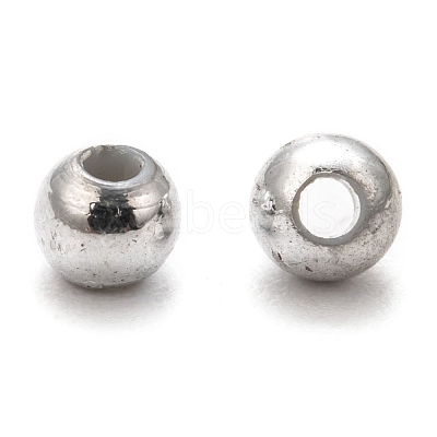 Plating Plastic Acrylic Round Beads PACR-L003-4mm-S-1