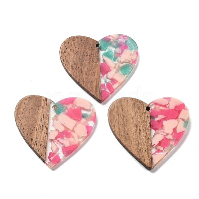 Resin and Walnut Pendants FIND-R051-09B-1