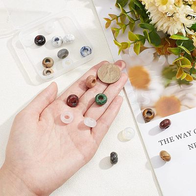 Natural Gemstone European Large Hole Beads G-NB0003-72C-05-1