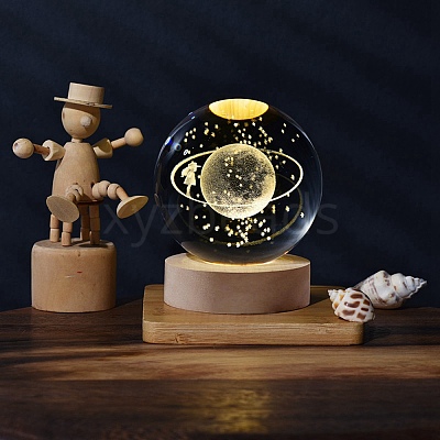 Glass Crystal Ball DJEW-PW0012-047A-04-1