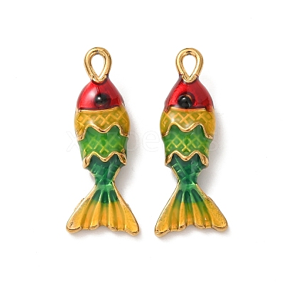 304 Stainless Steel Enamel Pendants STAS-Z193-13G-02B-1