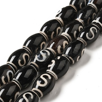 Tibetan Style dZi Beads Strands G-F726-A08-1