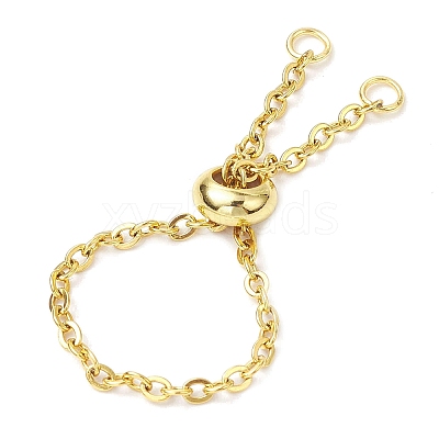 Adjustable Stainless Steel Cable Chain Slider Ring Making AJEW-JB01233-1