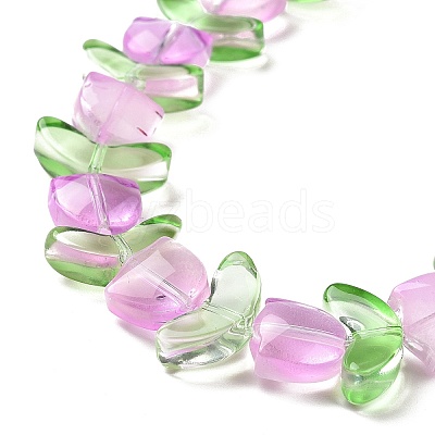 Transparent Glass Beads Strands LAMP-H061-02H-1