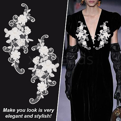 Polyester Ornament Accessories PATC-WH0008-103-1