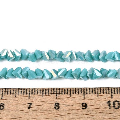 Electroplate Opaque Glass Beads Strands GLAA-N022-4mm-19-1