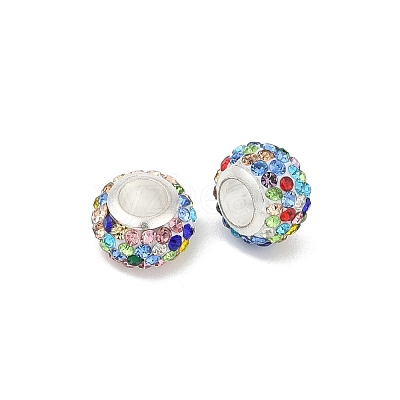 Alloy Rhinestone Clay Pave Beads ALRI-D300-03S-05-1