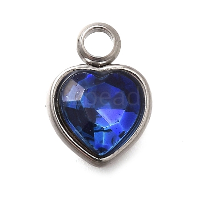304 Stainless Steel with Rhinestone Pendants STAS-Q346-01P-02-1