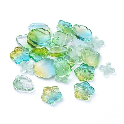 Electroplate Transparent Glass Beads EGLA-L027-D01-1