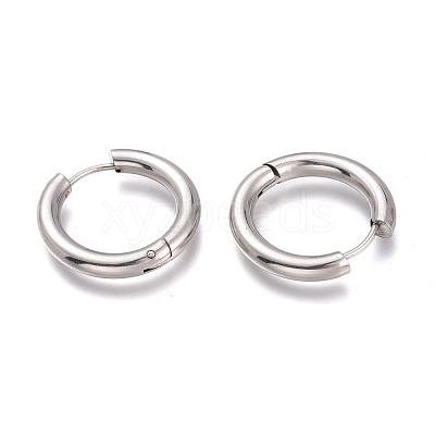 Tarnish Resistant 201 Stainless Steel Huggie Hoop Earrings EJEW-L256-05P-P-1