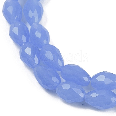Electroplate Imitation Jade Glass Beads Strands EGLA-N013-J8mm-D06-1