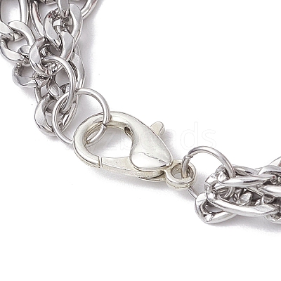 Halloween Theme 304 Stainless Steel Figaro Chains Multi-strand Bracelets BJEW-JB12094-01-1