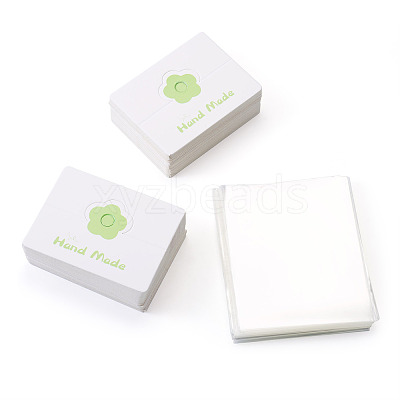 100Pcs Rectangle Clear Polypropylene Cellophane Bags CDIS-TA0001-37C-1