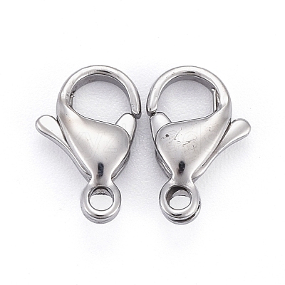 Tarnish Resistant 304 Stainless Steel Lobster Claw Clasps X-STAS-AB11-1