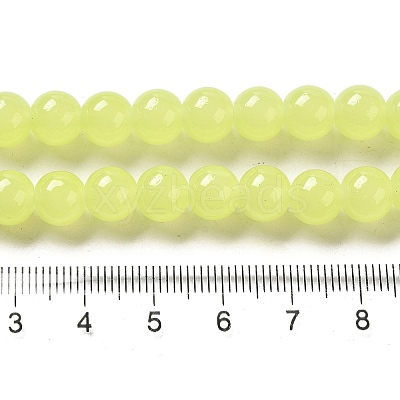 Imitation Jade Glass Beads Strands X-DGLA-S076-8mm-17-1