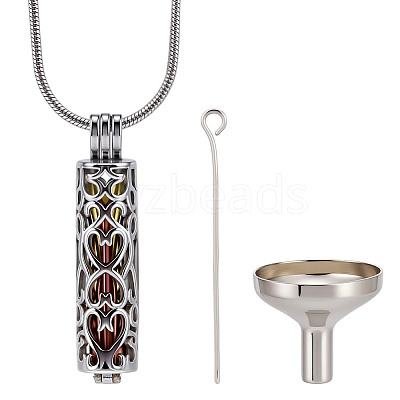 DIY Stainless Steel Pendant Necklaces Making Kits DIY-CN0003-75RC-1