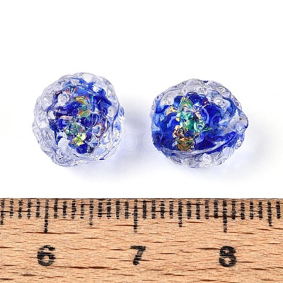 Handmade Foil Glass Beads FOIL-N029-10B-1