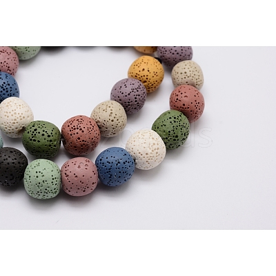 Natural Lava Rock Bead Strands G-L435-03-14mm-1