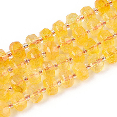 Heated Natural Citrine Beads Strands G-N327-08A-11-1
