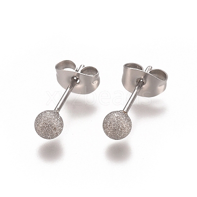 Tarnish Resistant 304 Stainless Steel Stud Earrings EJEW-L215-58B-P-1