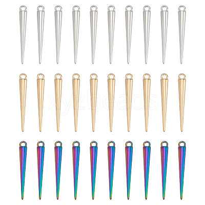 30Pcs 3 Colors Alloy Pendants FIND-AR0006-01-1