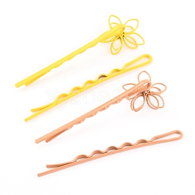4Pcs Painted Iron Hair Bobby Pins LS-PHAR-I007-14B-1