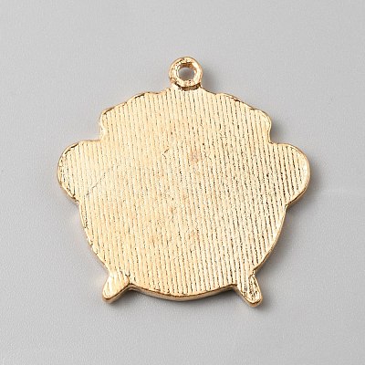 Saint Patrick's Day Glitter Alloy Enamel Pendants ENAM-CJC0003-58F-KCG-1