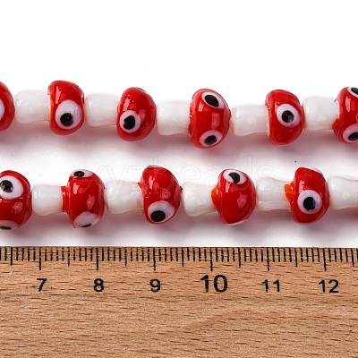 Handmade Evil Eye Lampwork Beads Strands LAMP-S069-01A-01-1