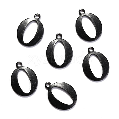 304 Stainless Steel Alphabet Charms STAS-H122-O-EB-1